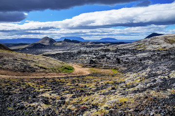 A beautiful Iceland rocky landscape in summer.