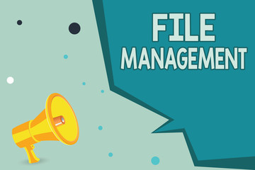 Text sign showing File Management. Conceptual photo computer program that provides user interface to manage data.