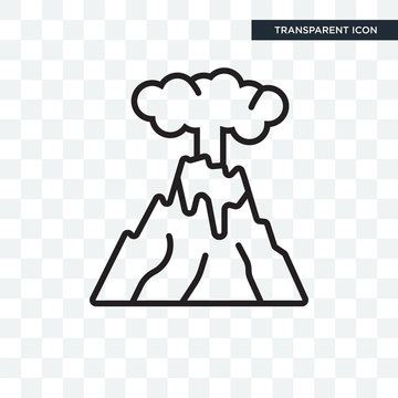Eruption vector icon isolated on transparent background, Eruption logo design