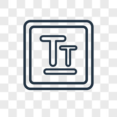 Text vector icon isolated on transparent background, Text logo design