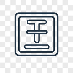 Strikethrough vector icon isolated on transparent background, Strikethrough logo design