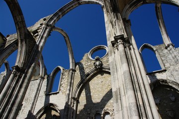 Ruiny klasztoru Karmelitów, Lizbona, Portugalia
