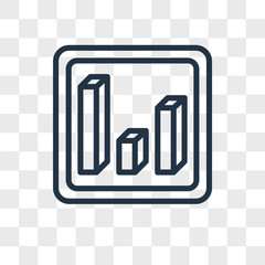 3D Bars vector icon isolated on transparent background, 3D Bars logo design