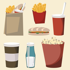 food set vector illustration 