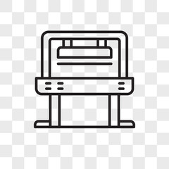 Obraz premium Guillotine vector icon isolated on transparent background, Guillotine logo design