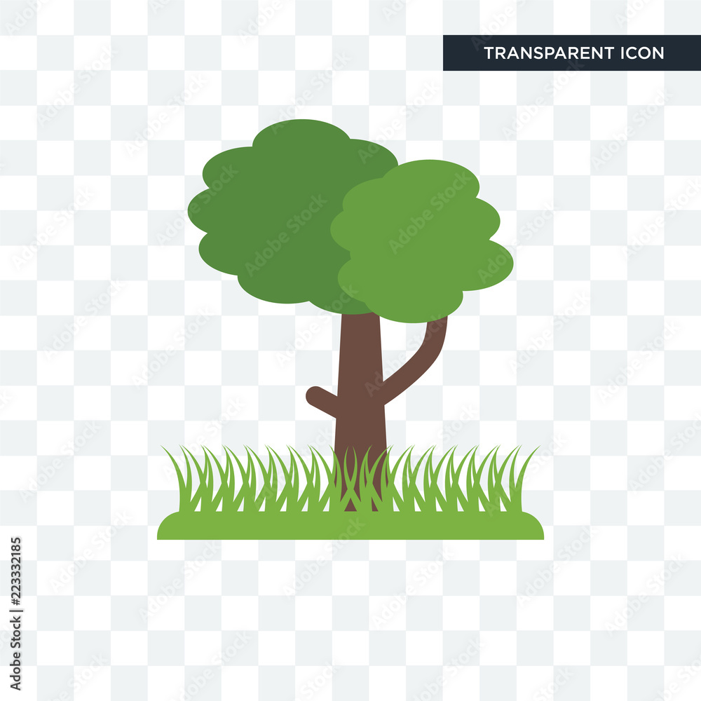 Canvas Prints tree vector icon isolated on transparent background, tree logo design