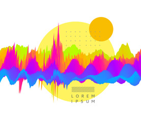 Abstract wavy background for banner, flyer, book cover, poster. Dynamic effect. Vector illustration. Design template.