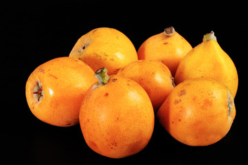 group of medlar isolated on white