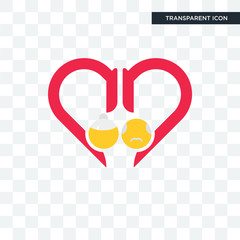 senior care vector icon isolated on transparent background, senior care logo design