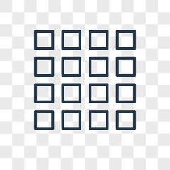 Thumbnails vector icon isolated on transparent background, Thumbnails logo design