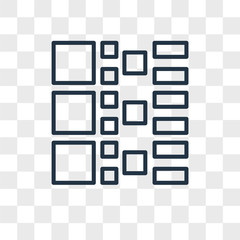Thumbnails vector icon isolated on transparent background, Thumbnails logo design