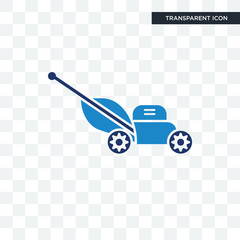 mower vector icon isolated on transparent background, mower logo design