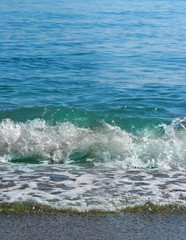 Fototapeta premium Sea emerald waves, Sicilia