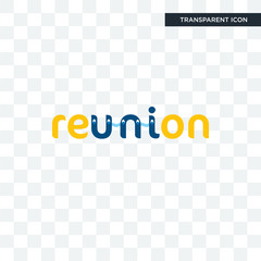reunion vector icon isolated on transparent background, reunion logo design