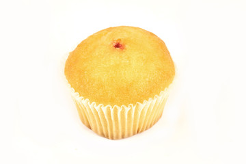 tasty muffin cakes, isolated on white background.