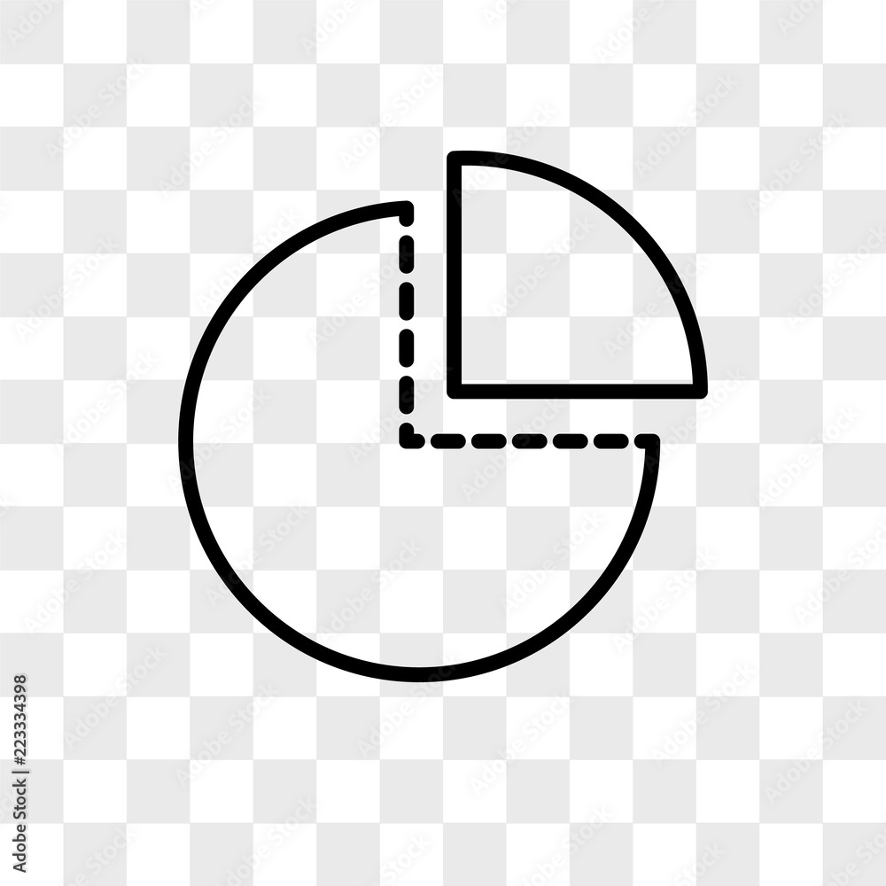 Poster segment vector icon isolated on transparent background, segment logo design