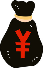 Black Bag with money set