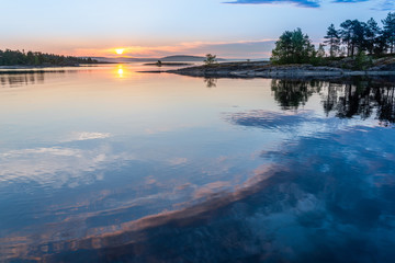 Fototapeta premium Ladoga Lake, St. Petersburg, 2018