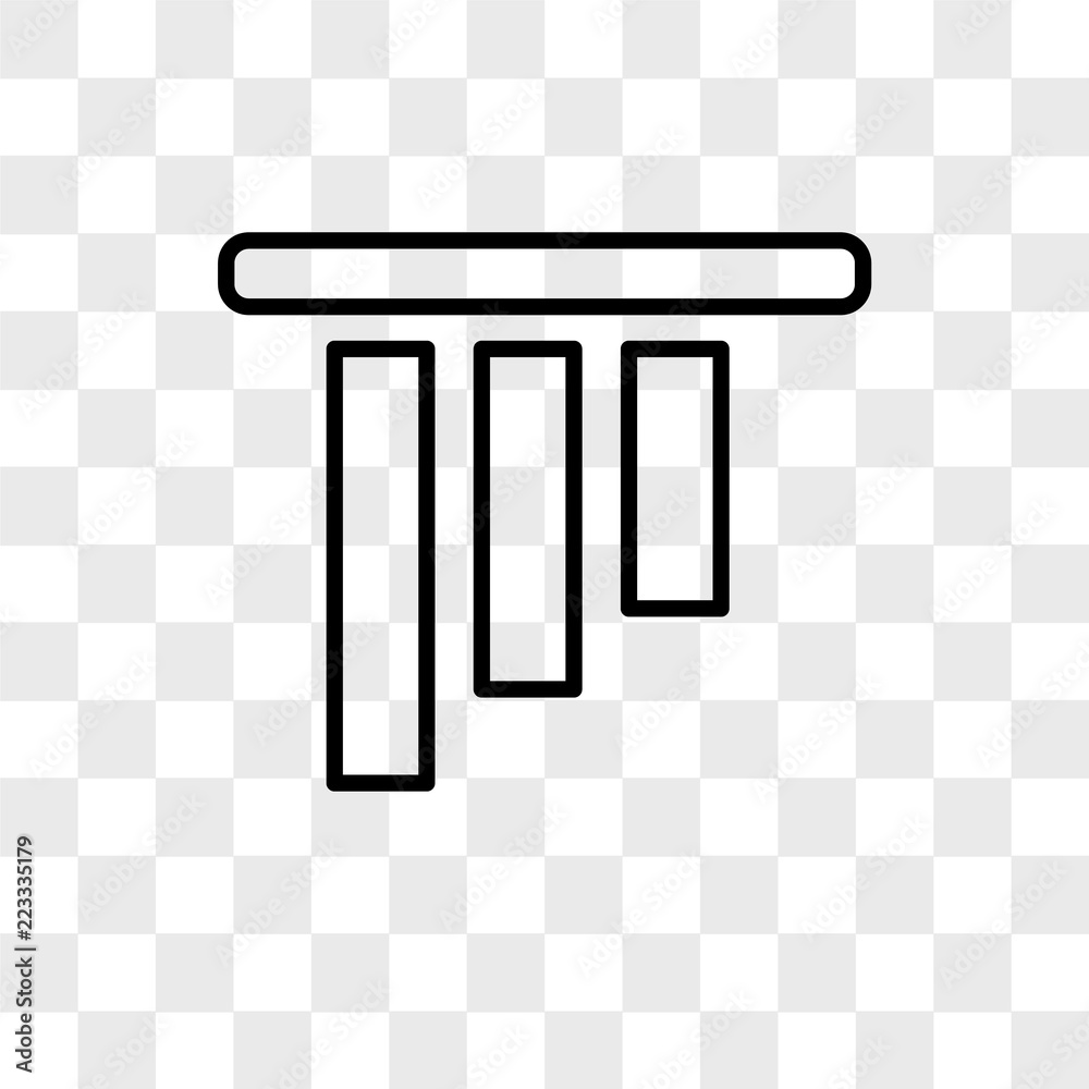 Aufkleber object alignment vector icon isolated on transparent background, object alignment logo design