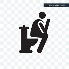 Toilet vector icon isolated on transparent background, Toilet logo design