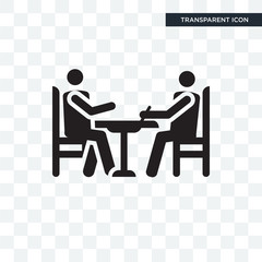Meeting vector icon isolated on transparent background, Meeting logo design