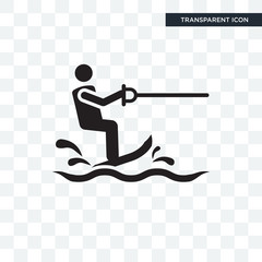 Water Ski vector icon isolated on transparent background, Water Ski logo design