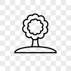 Tree vector icon isolated on transparent background, Tree logo design