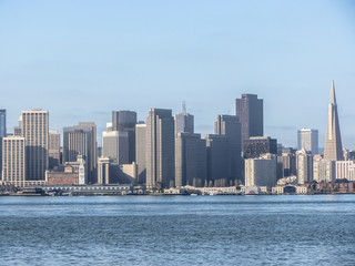 Fototapeta na wymiar San Francisco. View of the city from the Bay.