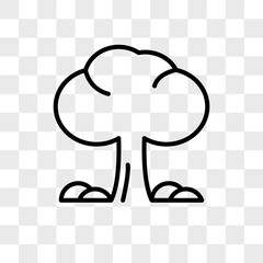 Tree vector icon isolated on transparent background, Tree logo design