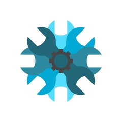 Tools flat vector icon, Service Tools glyph icon