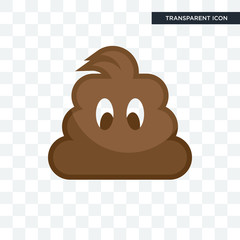 poop vector icon isolated on transparent background, poop logo design