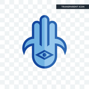 hamsa vector icon isolated on transparent background, hamsa logo design