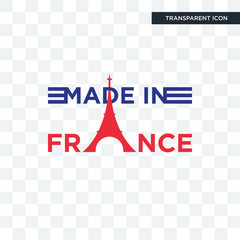 made in france vector icon isolated on transparent background, made in france logo design