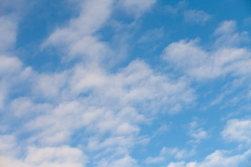 Fototapeta premium White fluffy clouds in the blue sky