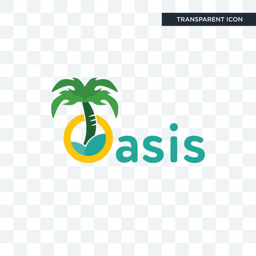 Oasis Vector Icon Isolated On Transparent Background, Oasis Logo Design