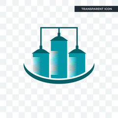 silo vector icon isolated on transparent background, silo logo design