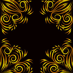 Abstract seamless background of bright ornate elements. Decorative pattern.