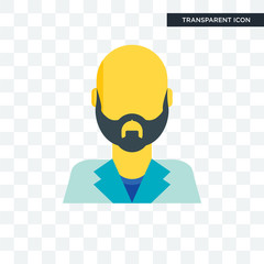 Man vector icon isolated on transparent background, Man logo design