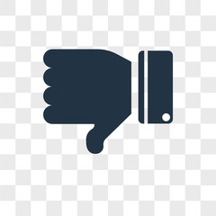 Dislike vector icon isolated on transparent background, Dislike logo design