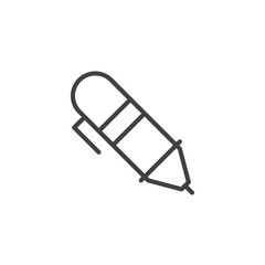 Edit pencil outline icon. linear style sign for mobile concept and web design. Pen write line vector icon. Symbol, logo illustration. Pixel perfect vector graphics