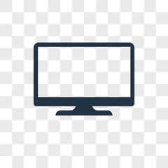 Monitor vector icon isolated on transparent background, Monitor logo design