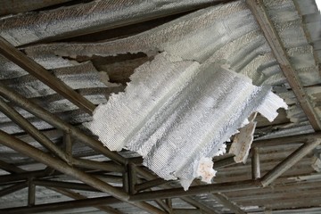 expired polyethylene foam insulation ( pe foam) under metal sheet roof