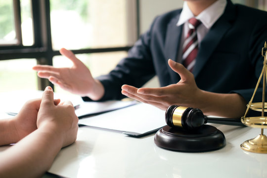Lawyer are providing legal advice to clients.