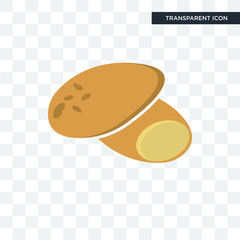 potato vector icon isolated on transparent background, potato logo design