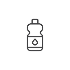 Water bottle outline icon. linear style sign for mobile concept and web design. Plastic bottle line vector icon. Symbol, logo illustration. Pixel perfect vector graphics