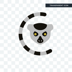 lemur vector icon isolated on transparent background, lemur logo design