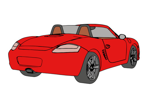 red sports car vector