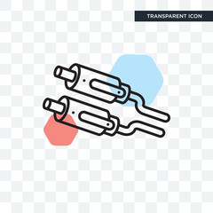 Exhaust pipe vector icon isolated on transparent background, Exhaust pipe logo design