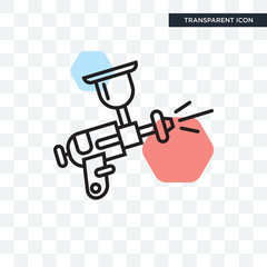 Car painting vector icon isolated on transparent background, Car painting logo design