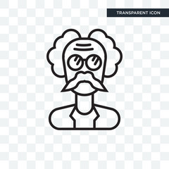 Einstein vector icon isolated on transparent background, Einstein logo design